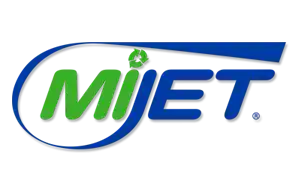 MiJET blue and green logo