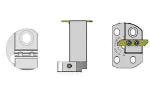 Orthographic views of mechanical mounting bracket